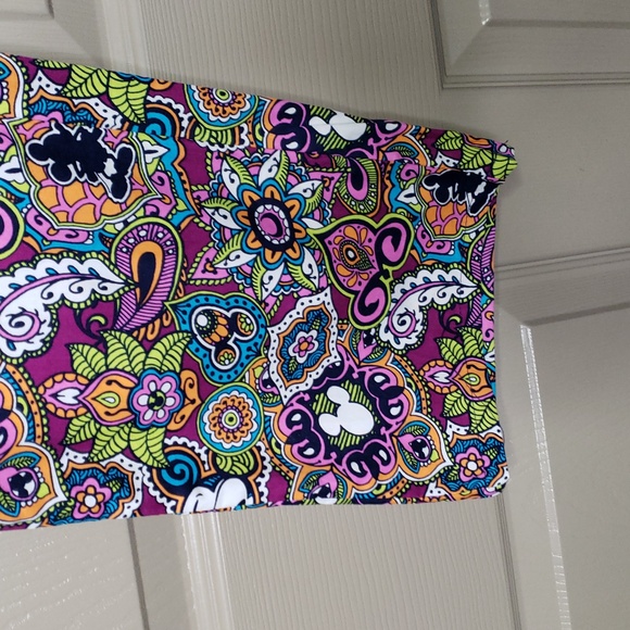 Disney parks authentic original boho floral Paisley boxer cotton pants small - Picture 3 of 6